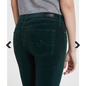 AG Prima Cigarette Leg 27R Verdant Green Corduroy